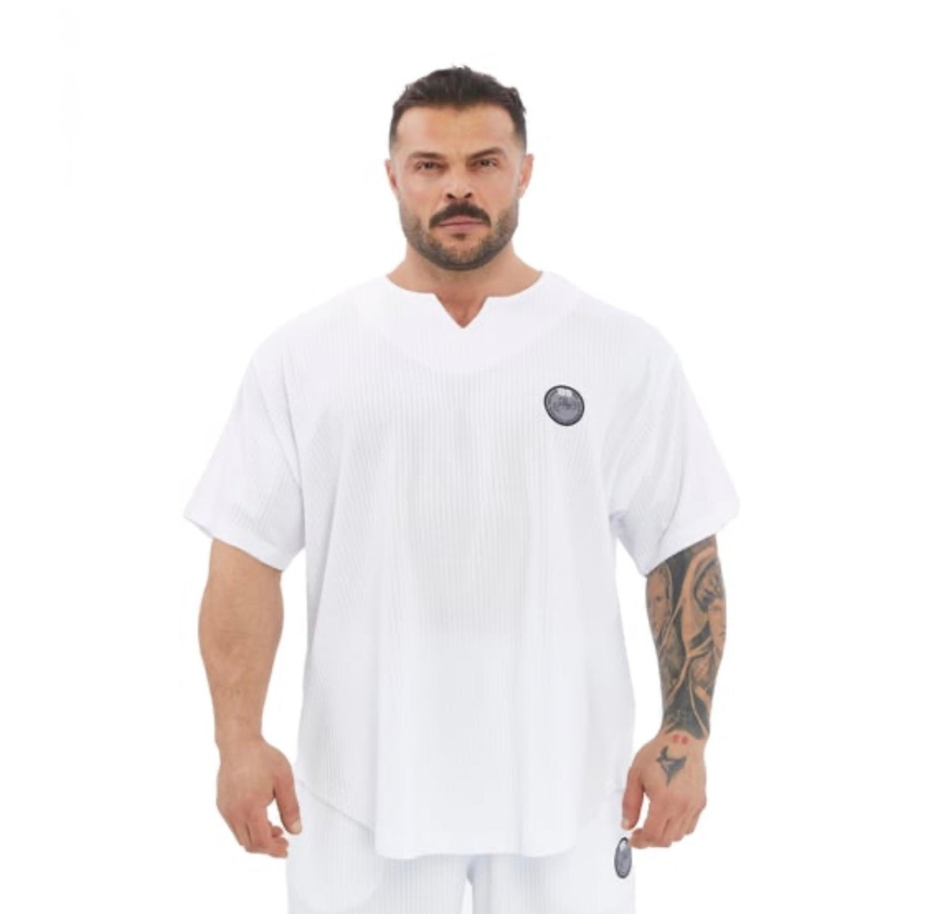 Men's Oversize Active T-shirt V-neck Rag Top
